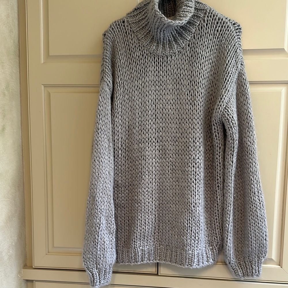 Cozy Gray Turtleneck Sweater